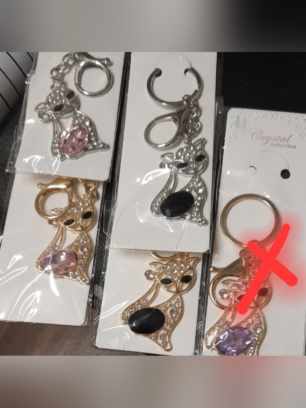 Elegant Cat Keychain $8 Each- Silver, Gold, Red, Blue